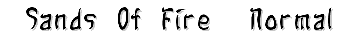 Sands of Fire  Normal font
